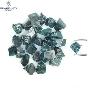 8.43 CT/27 PCS Blue Color Rough Diamond Natural loose Diamond I3 Clarity (3.77 MM)
