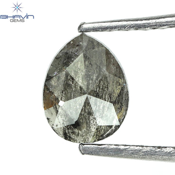 0.44 CT Natural Pear Diamond Salt And Pepper Color Clarity I3 (5.71 MM)