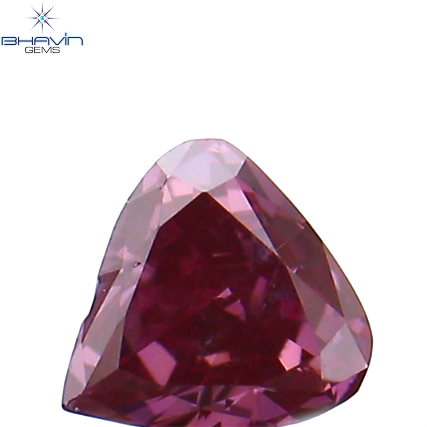 0.12 CT Heart Shape Natural Diamond Enhanced Pink Color VS2 Clarity (3.03 MM)
