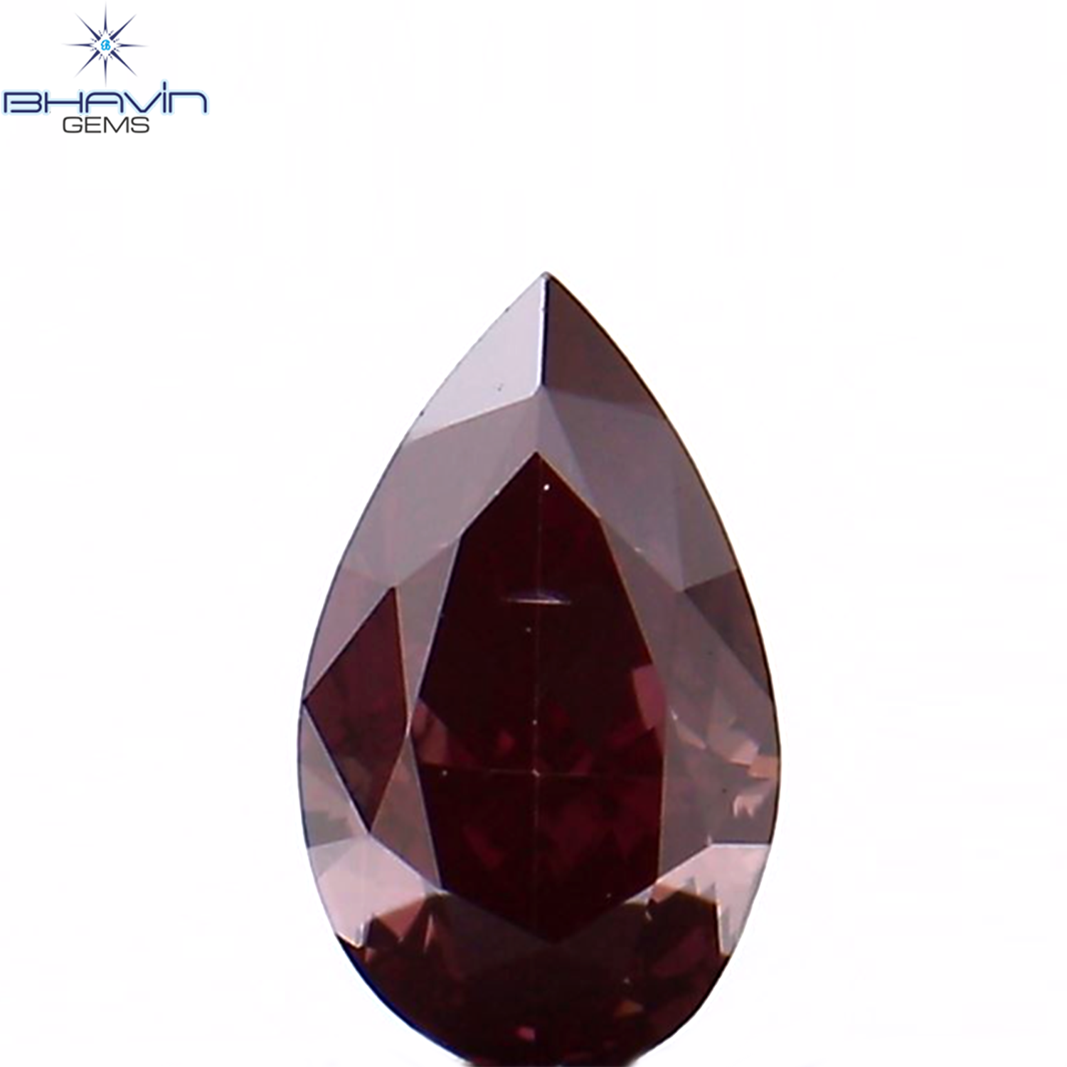 0.23 CT Pear Shape Natural Diamond Pink Color VS2 Clarity (5.05 MM)