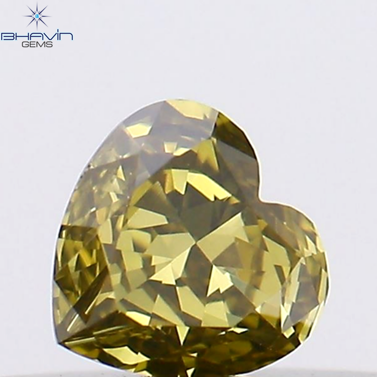 0.16 CT Natural Heart Diamond Green Color Clarity VS1 (3.55 MM)