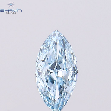 0.11 CT Natural Marquise Diamond Enhanced Greenish Blue Color Clarity VVS1 (4.91 MM)