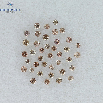 0.26 CT/39 Pcs Natural Round Diamond Pink (Argyle) Color Clarity SI (1.35 MM)