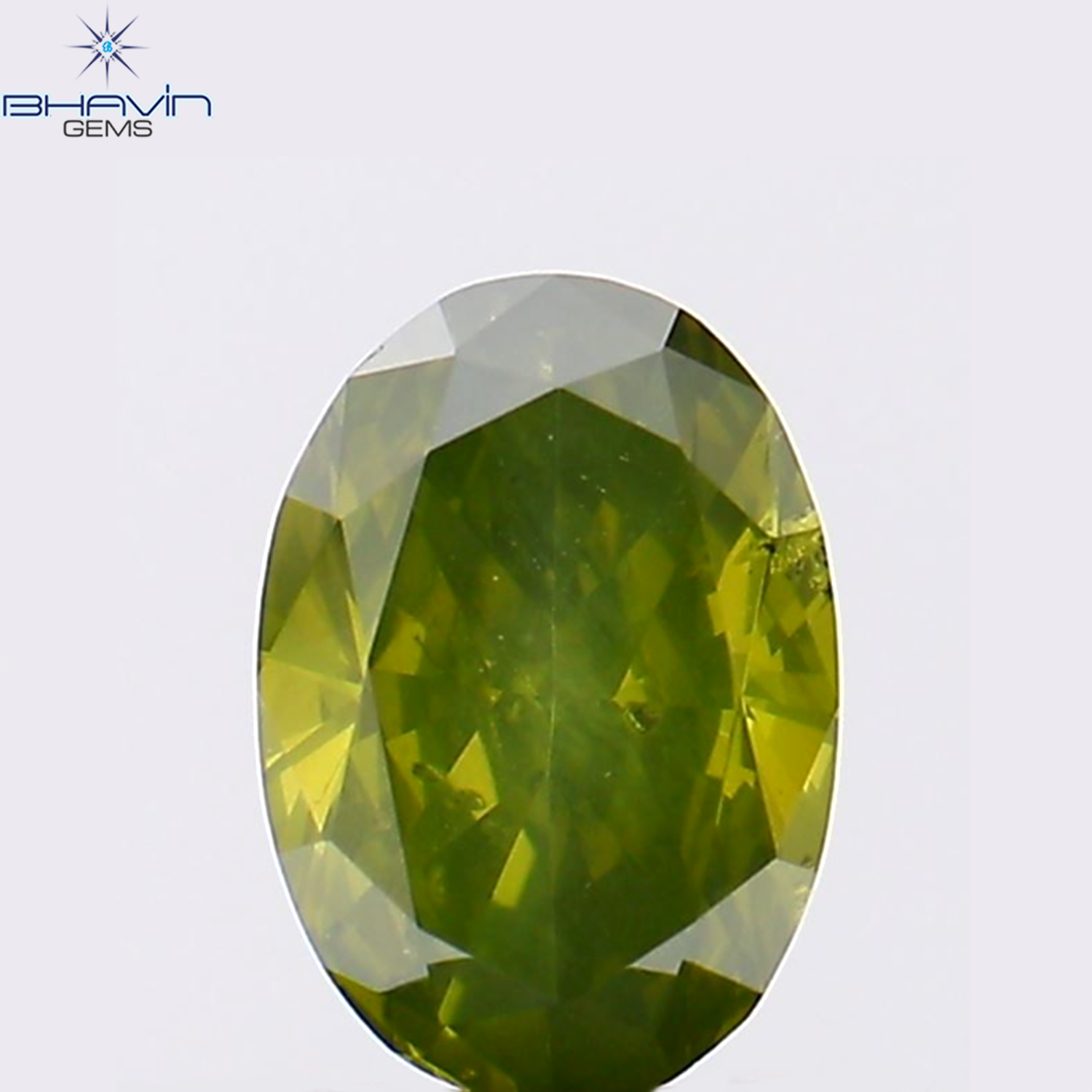 0.51 CT Oval Shape Natural Diamond Green Color SI1 Clarity (6.05 MM)