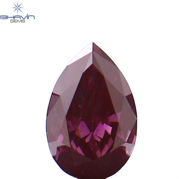 0.13 CT Natural Pear Diamond Enhanced Pink Color Clarity VS1 (4.06 MM)