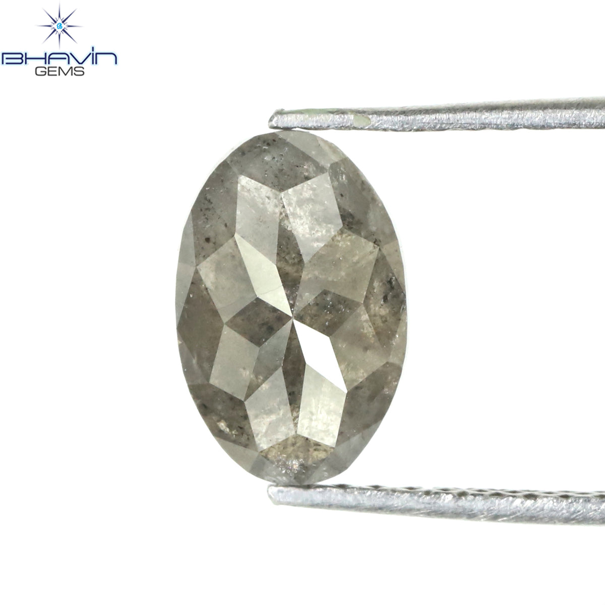 1.68 CT Natural Oval Diamond Salt And Pepper Color Clarity I3 (9.25 MM)