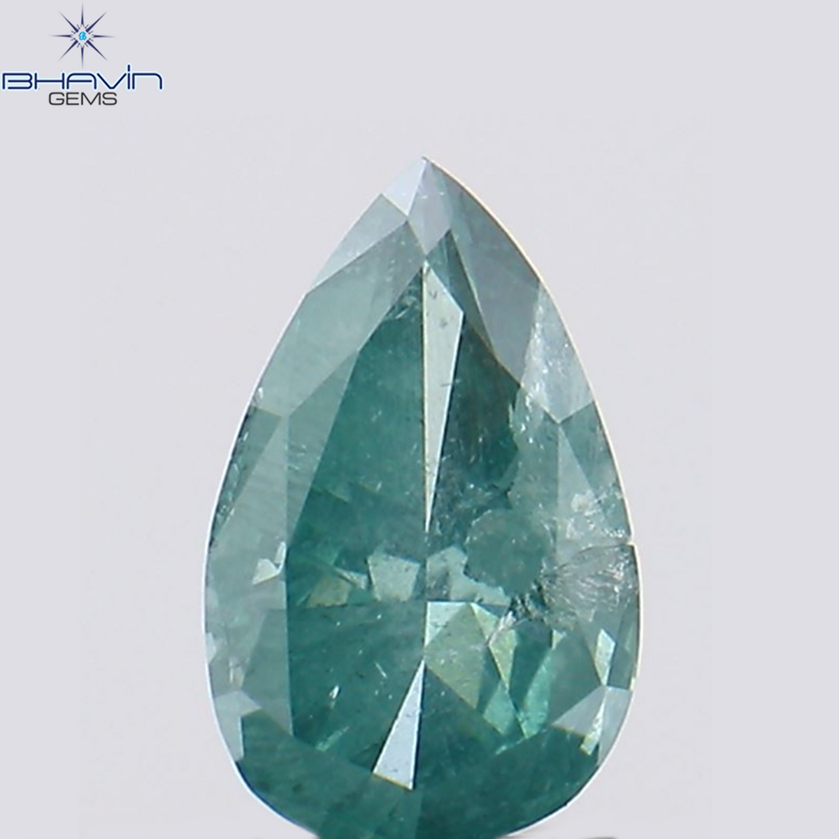 0.21 CT Natural Pear Diamond Enhanced Blue Color Clarity I1 (5.10 MM)