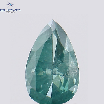 0.21 CT Natural Pear Diamond Enhanced Blue Color Clarity I1 (5.10 MM)