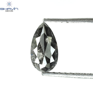 0.53 CT ペアシェイプ ナチュラル ルース ダイヤモンド ソルト アンド ペッパー カラー I3 クラリティ (5.90 MM)