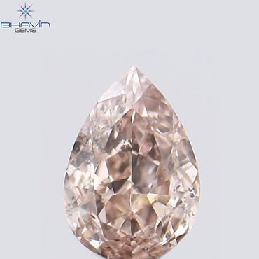 0.15 CT Pear Shape Natural Diamond Pink Color SI1 Clarity (4.30 MM)