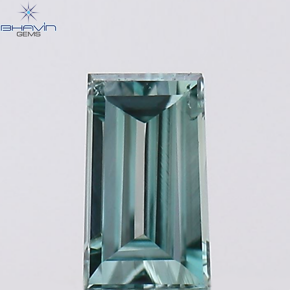0.08 CT Natural Baguette Diamond Enhanced Blue Color Clarity VS1 (3.35 MM)