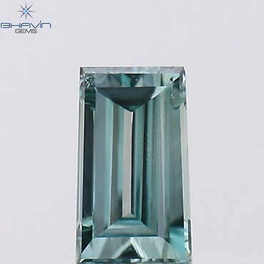 0.08 CT Baguette Shape Natural Diamond Blue Color VS1 Clarity (3.35 MM )
