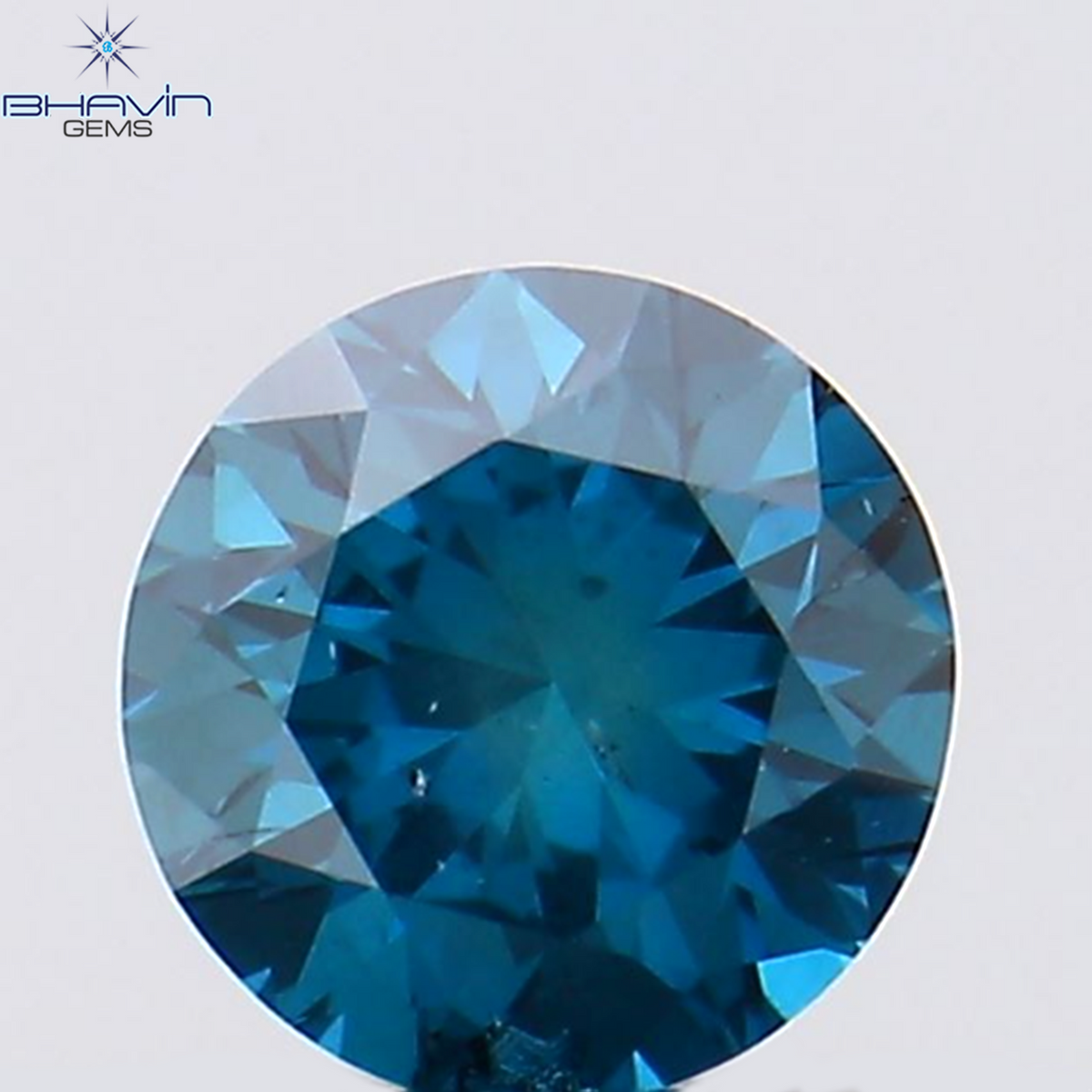 0.24 CT Natural Round Diamond Enhanced Blue Color Clarity SI1 (3.94 MM)