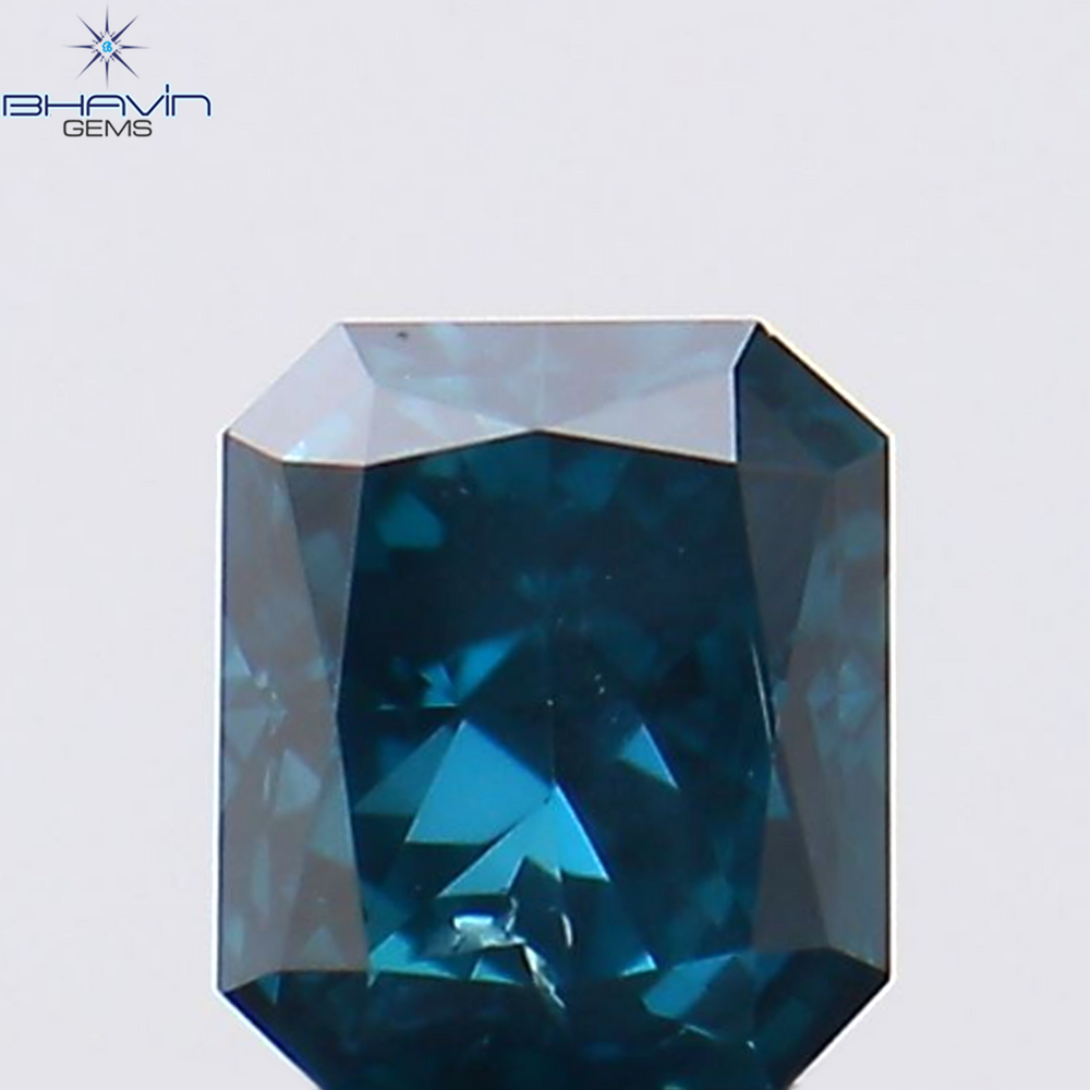0.17 CT Radiant Shape Natural Diamond Blue Color VS2 Clarity (3.17 MM)