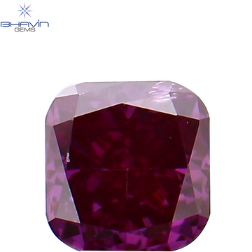 0.18 CT Natural Cushion Diamond Enhanced Pink Color Clarity SI1 (3.09 MM)