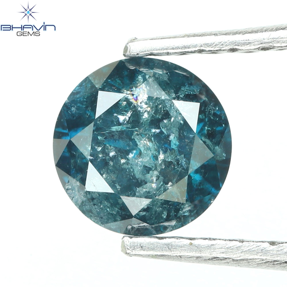 0.50 CT Round Diamond Natural Loose Diamond Blue Color I3 Clarity (4.95 MM)