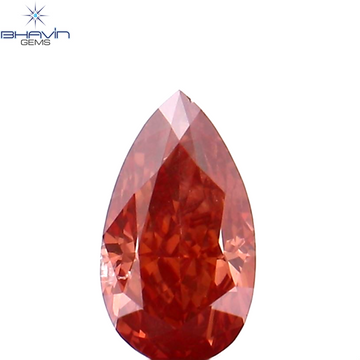 0.24 CT ペアシェイプ ナチュラル ダイヤモンド ピンク色 SI1 クラリティ (5.25 MM)