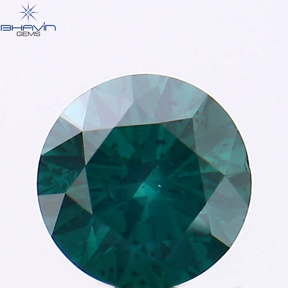 0.31 CT Natural Round Diamond Enhanced Blue Color Clarity VS2 (4.30 MM)