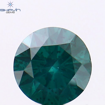 0.31 CT Natural Round Diamond Enhanced Blue Color Clarity VS2 (4.30 MM)