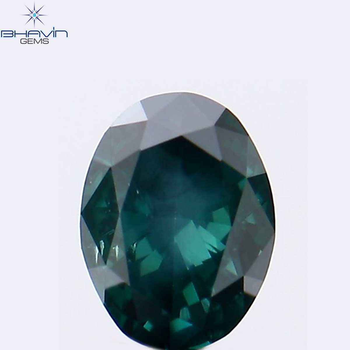 0.19 CT オーバル シェイプ ナチュラル ダイヤモンド ブルー カラー SI1 クラリティ (4.26 MM)