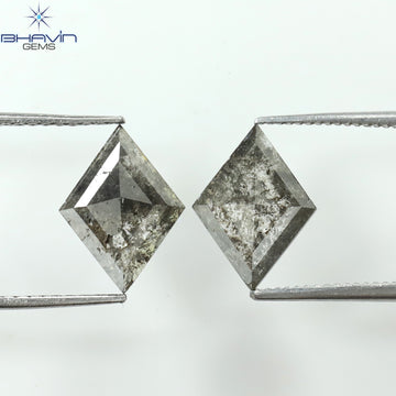 0.54 CT カイト ダイヤモンド ナチュラル ルース ダイヤモンド ソルト アンド ペッパー カラー I3 クラリティ (6.92 MM)