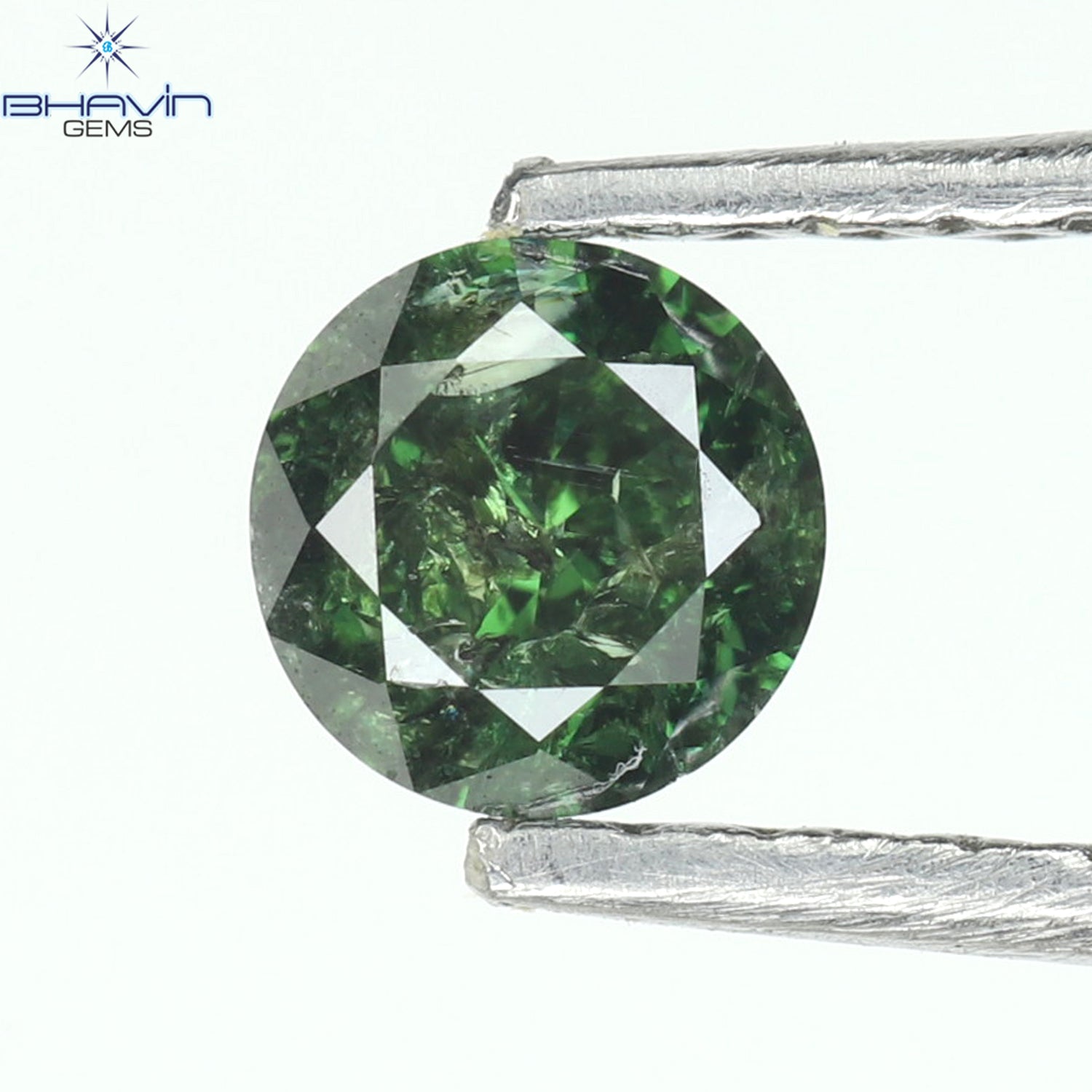 0.22 CT ラウンド ダイヤモンド ナチュラル ルース ダイヤモンド グリーン カラー I3 クラリティ (3.80 MM)