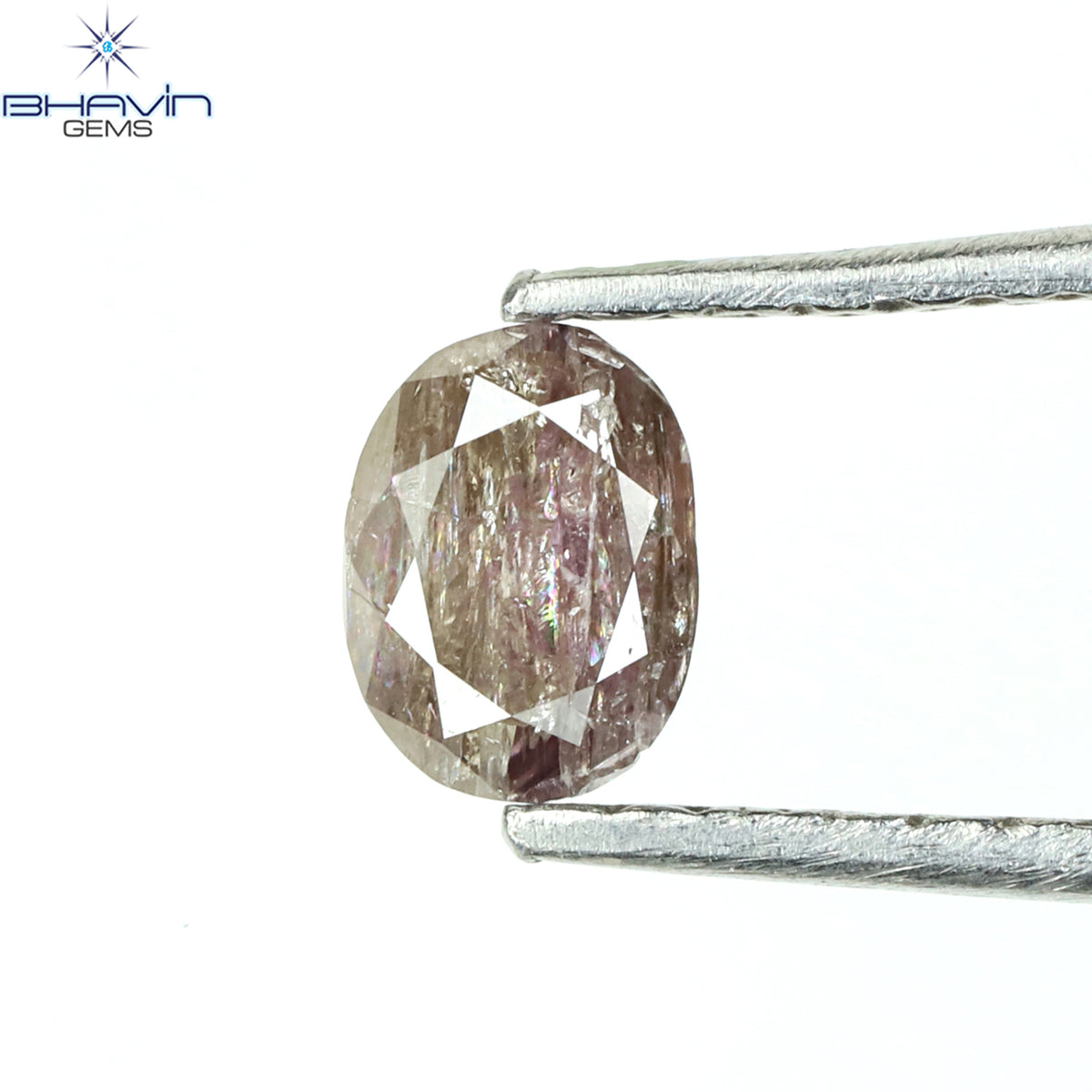 0.40 CT Natural Oval Diamond Pink Color Clarity I3 (4.86 MM)