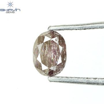 0.40 CT Natural Oval Diamond Pink Color Clarity I3 (4.86 MM)