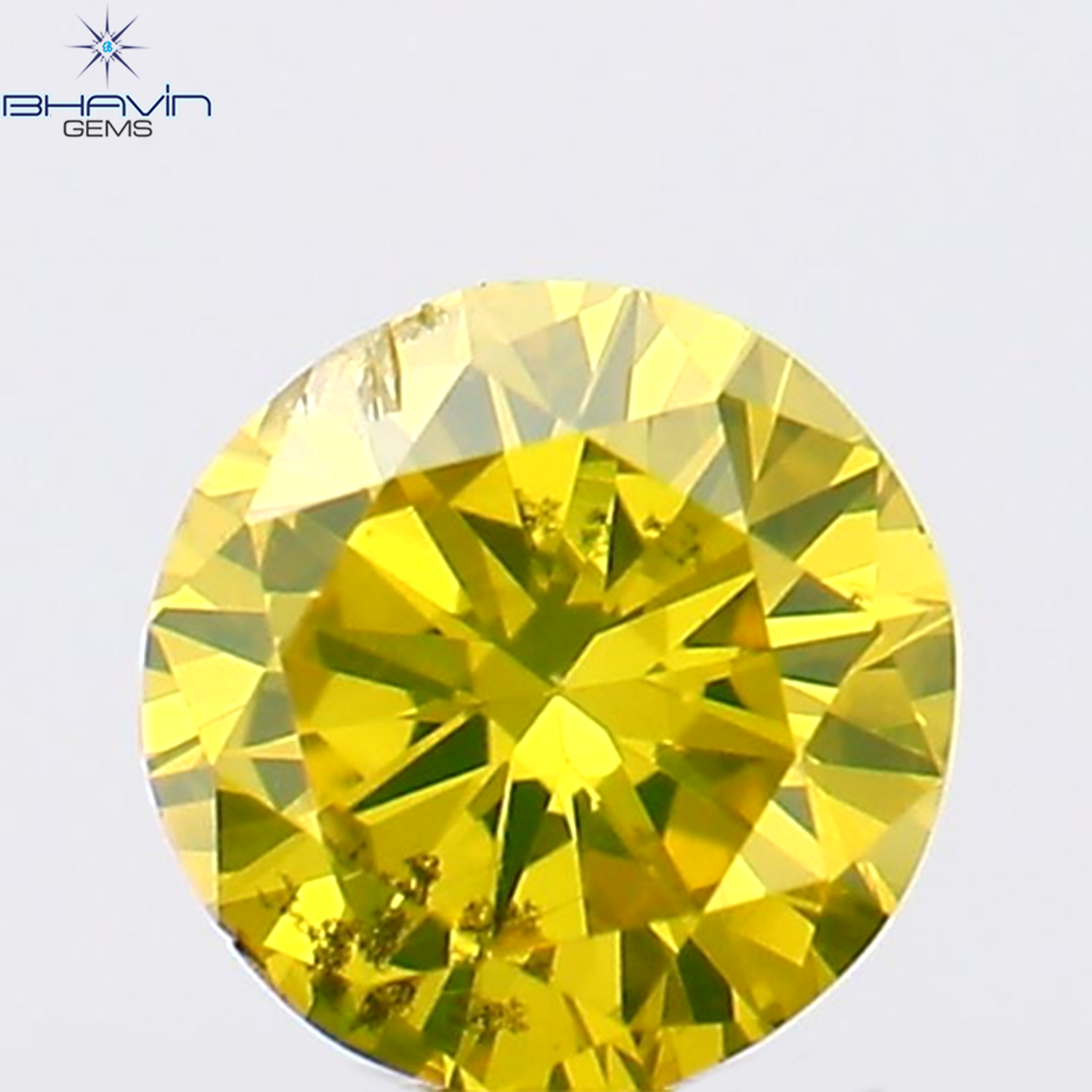 0.12 CT Round Shape Natural Diamond Yellow Color SI1 Clarity (3.27 MM)