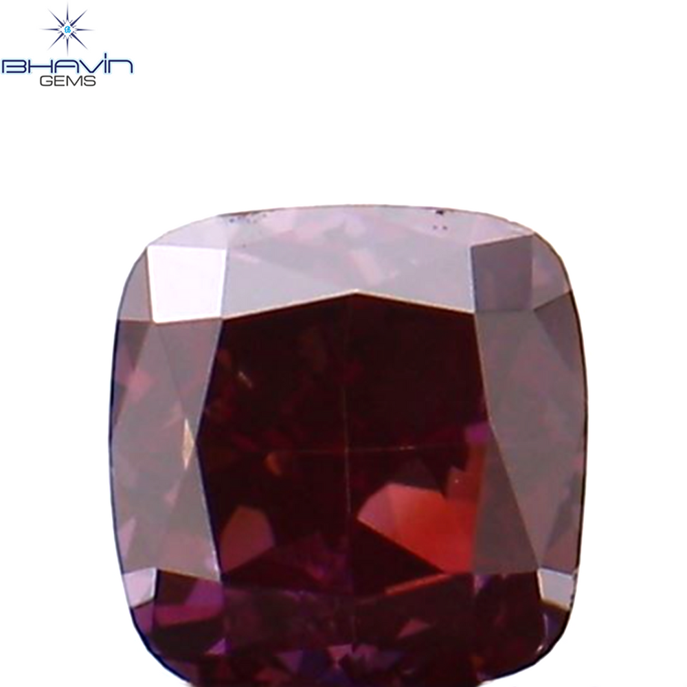 0.19 CT クッション シェイプ ナチュラル ルース ダイヤモンド 強化ピンク色 VS2 クラリティ (3.05 MM)