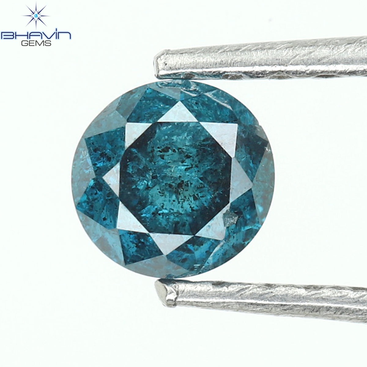 0.25 CT Natural Round Diamond Enhanced Blue Color Clarity I3 (3.79 MM)