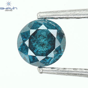0.25 CT Natural Round Diamond Enhanced Blue Color Clarity I3 (3.79 MM)