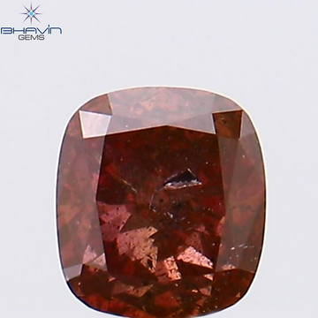 0.24 CT Natural Cushion Diamond Enhanced Pink Color Clarity I2 (3.60 MM)