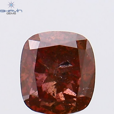 0.24 CT クッション シェイプ ナチュラル ルース ダイヤモンド ピンク カラー I2 クラリティ (3.60 MM)