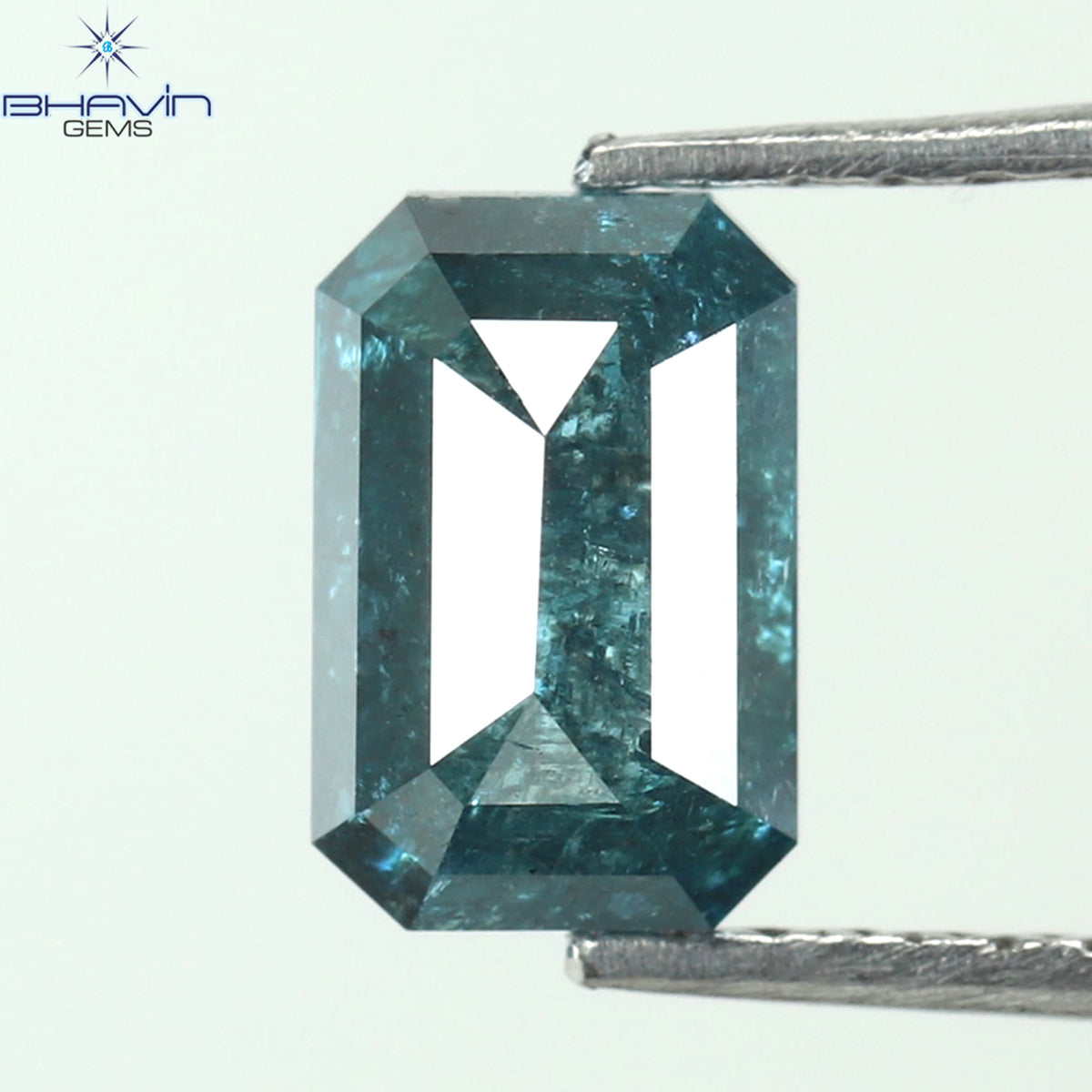 1.11 CT Natural Emerald Diamond Enhanced Blue Color Clarity I3 (7.07 MM)
