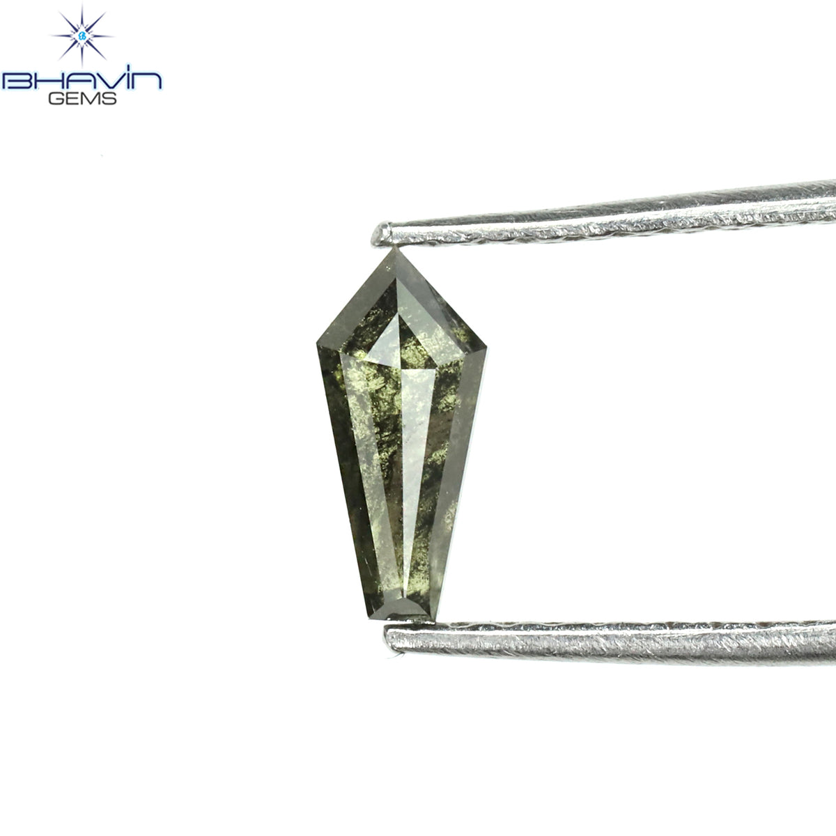 0.54 CT カイト ダイヤモンド ナチュラル ルース ダイヤモンド ソルト アンド ペッパー カラー I3 クラリティ (6.92 MM)