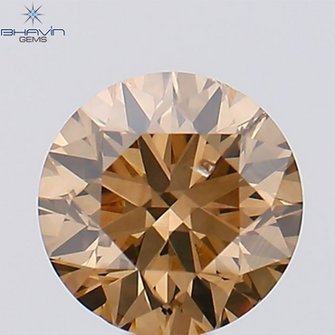 0.85 CT Round Shape Natural Diamond Brown Color SI1 Clarity (5.90 MM)