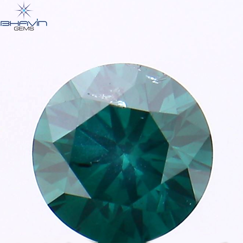 0.28 CT Natural Round Diamond Enhanced Blue Color Clarity SI1 (4.18 MM)