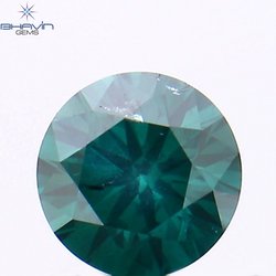 0.28 CT ラウンド シェイプ ナチュラル ダイヤモンド ブルー カラー SI1 クラリティ (4.18 MM)