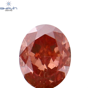0.18 CT Natural Oval Diamond Enhanced Pink Color Clarity VS2 (3.82 MM)