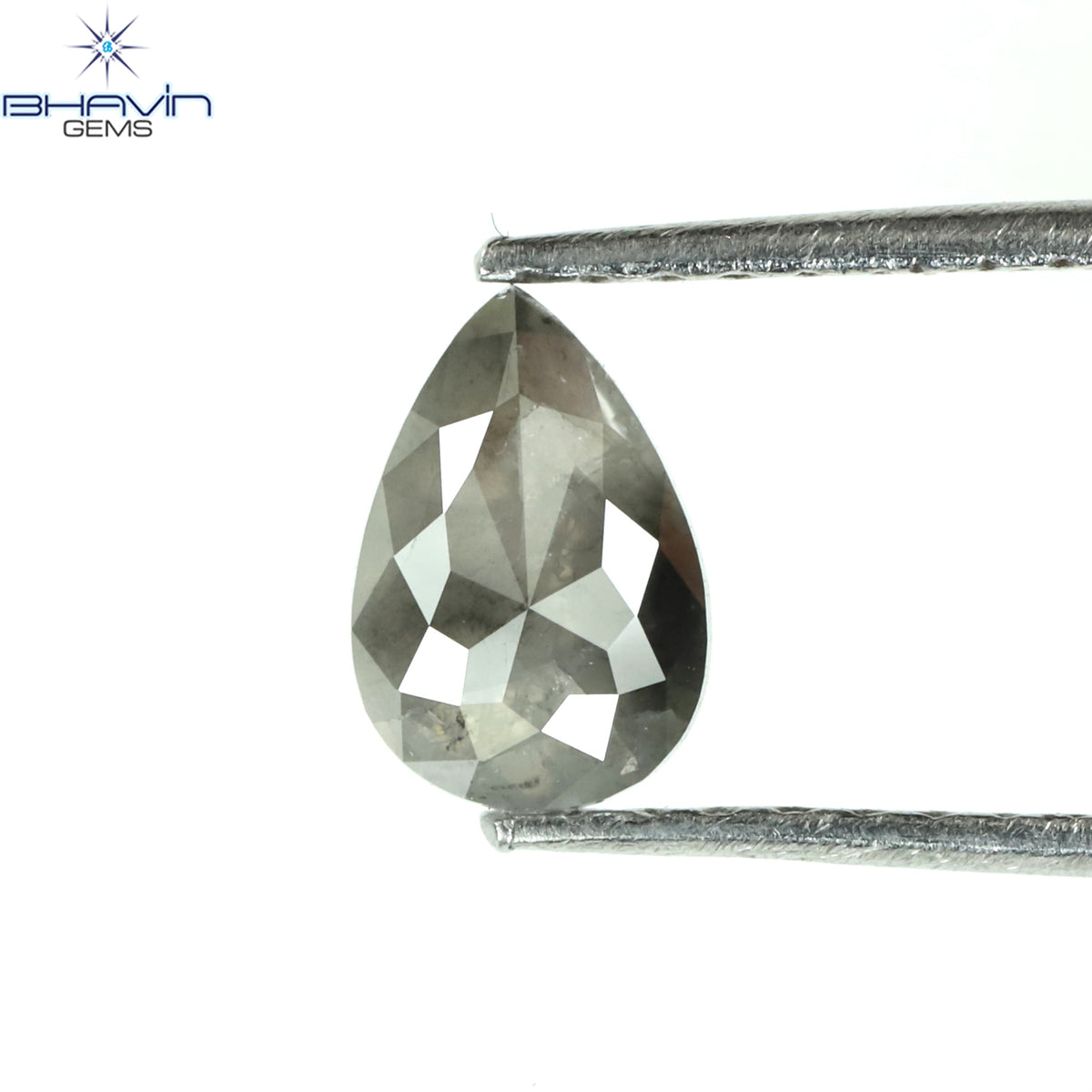 1.20 CT ペアシェイプ ナチュラル ダイヤモンド ブラック カラー I3 クラリティ (10.68 MM)