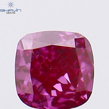0.09 CT Natural Cushion Diamond Enhanced Pink Color Clarity VS1 (2.50 MM)