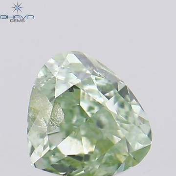 0.24 CT ハート シェイプ ナチュラル ダイヤモンド グリーン カラー SI1 クラリティ (4.11 MM)