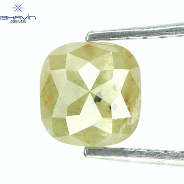 0.90 CT Cushion Diamond Natural Loose Diamond Yellow Color I3 Clarity (5.38 MM)