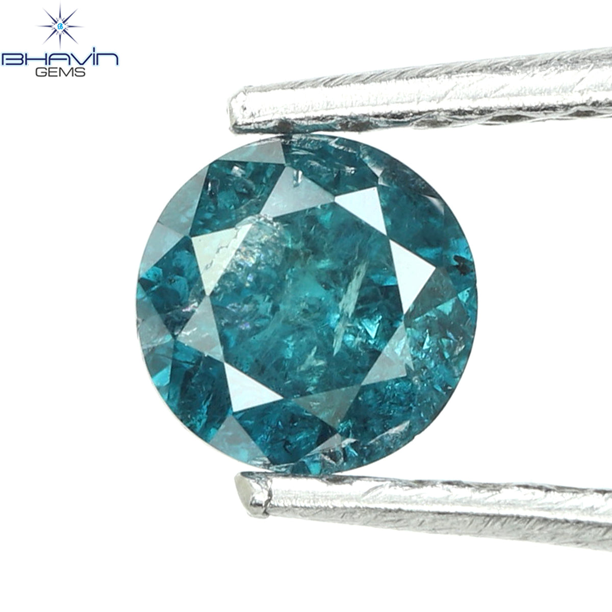 0.26 CT Natural Round Diamond Enhanced Blue Color Clarity I3 (4.00 MM)
