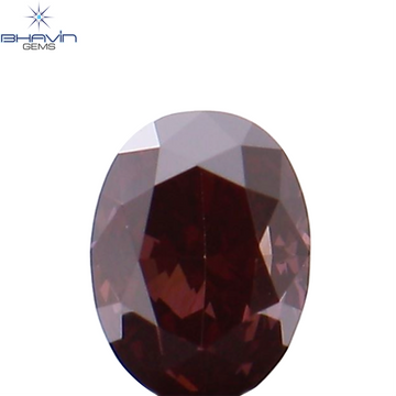 0.17 CT Natural Oval Diamond Enhanced Pink Color Clarity VS1 (3.64 MM)