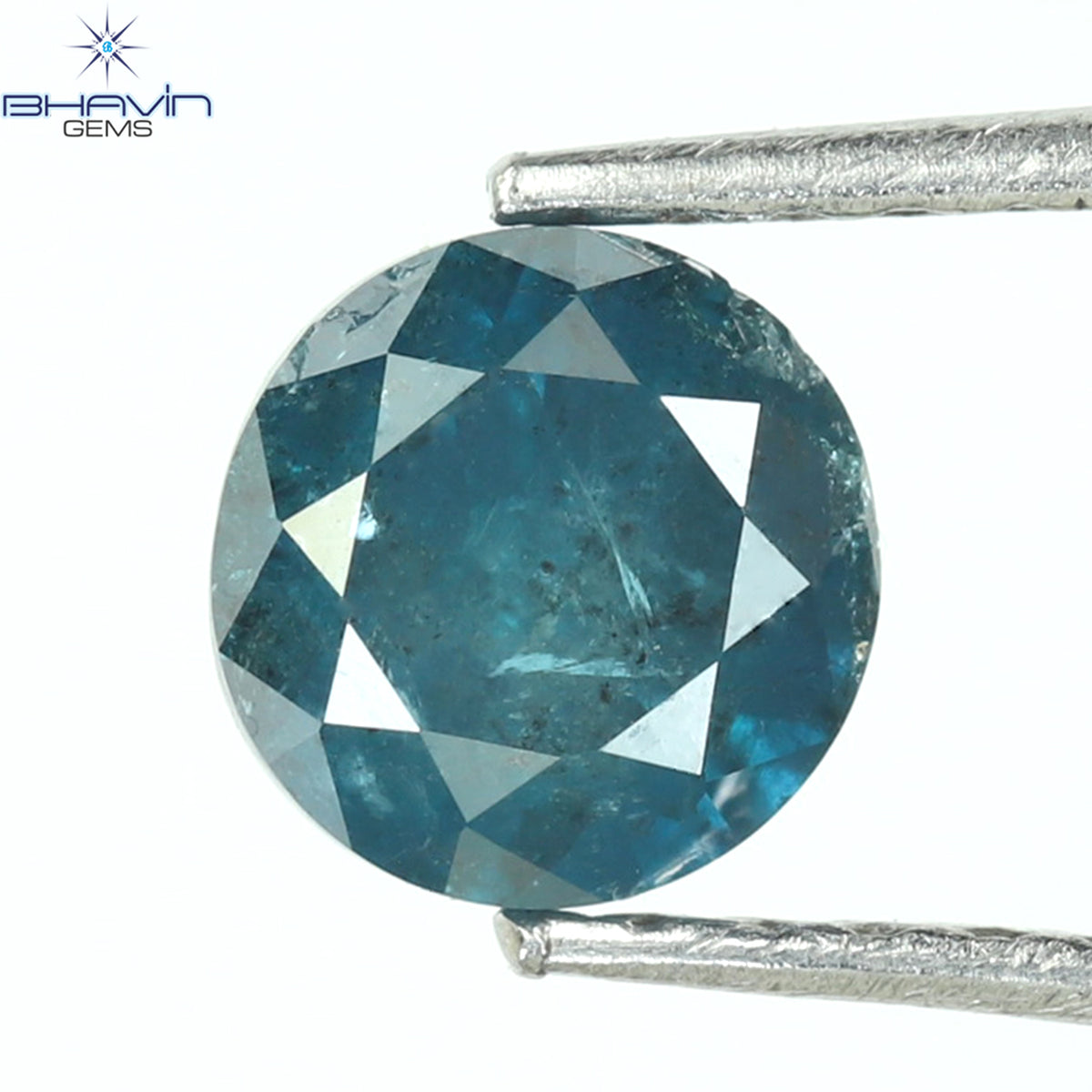 0.71 CT Natural Round Diamond Enhanced Blue Color Clarity I3 (5.32 MM)