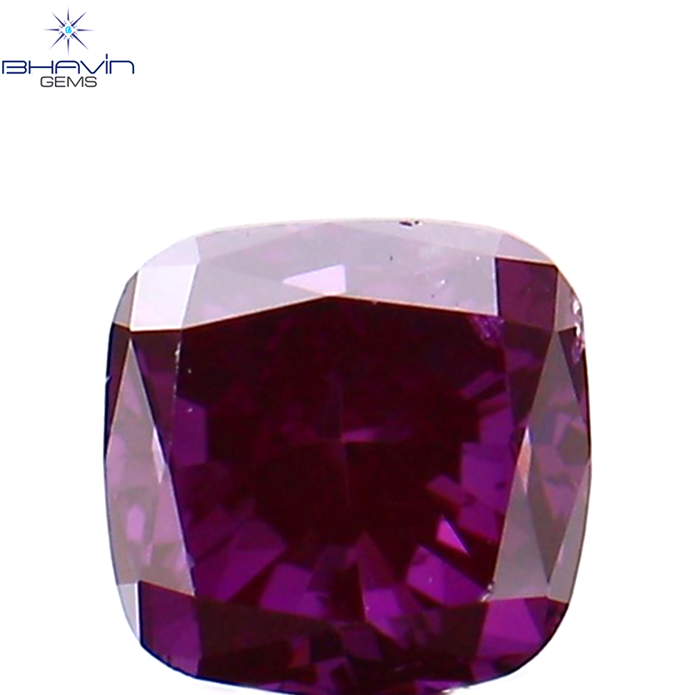 0.21 CT クッション シェイプ ナチュラル ルース ダイヤモンド 強化ピンク色 SI1 クラリティ (3.29 MM)