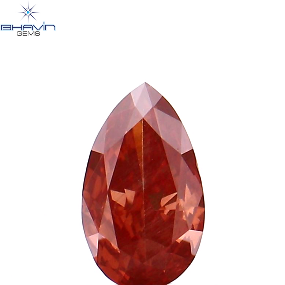 0.18 CT Natural Pear Diamond Enhanced Pink Color Clarity SI1 (4.76 MM)