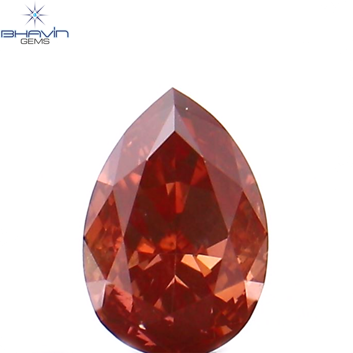 0.12 CT Natural Pear Diamond Enhanced Pink Color Clarity SI1 (3.89 MM)